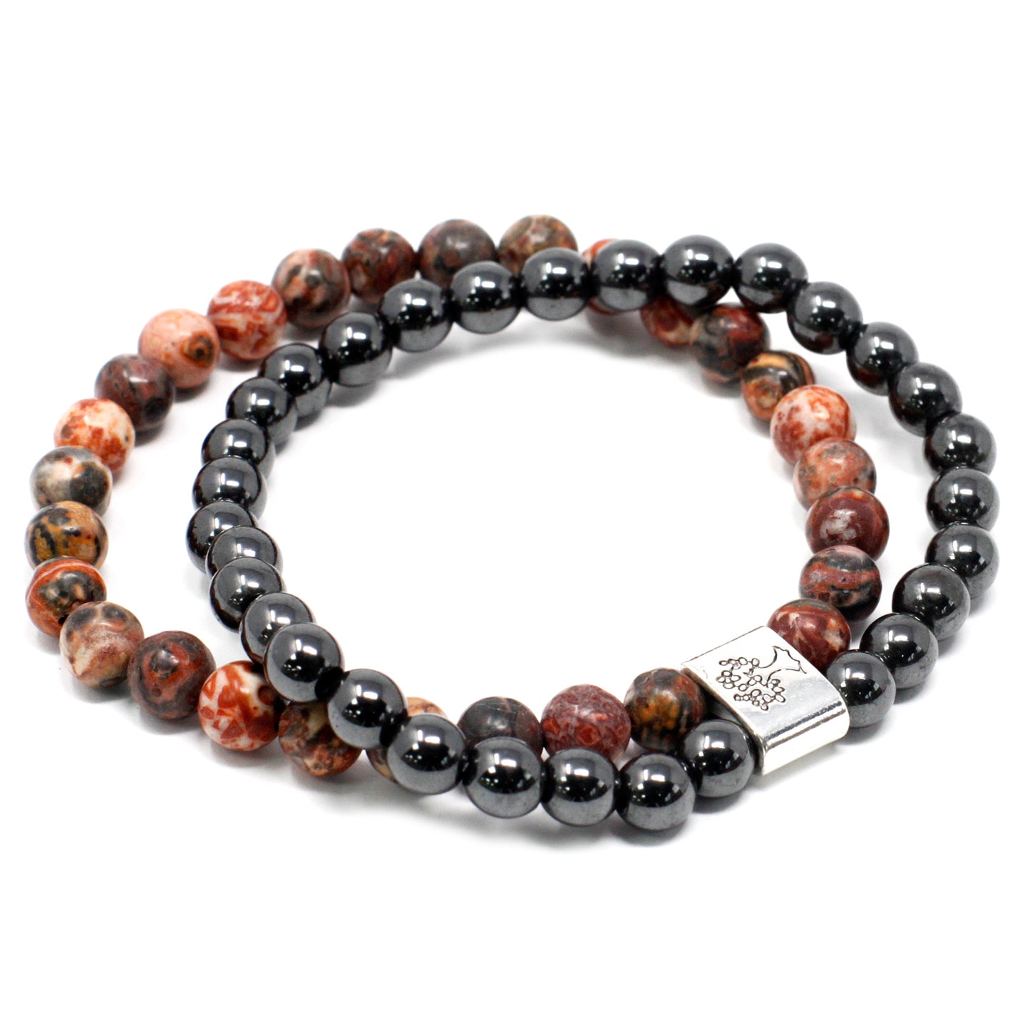 Magnetic Gemstone Bracelet - Leopard Skin