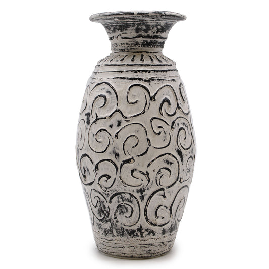 Swirls Shaped Vase - Cream