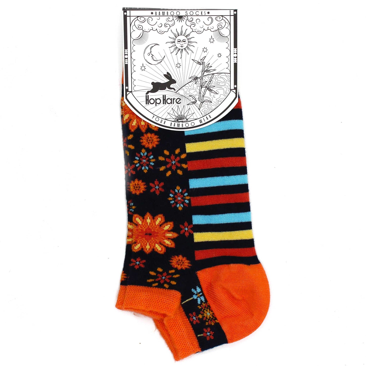 M/L Hop Hare Bamboo Socks Low (7.5-11.5) - Mandala Flowers