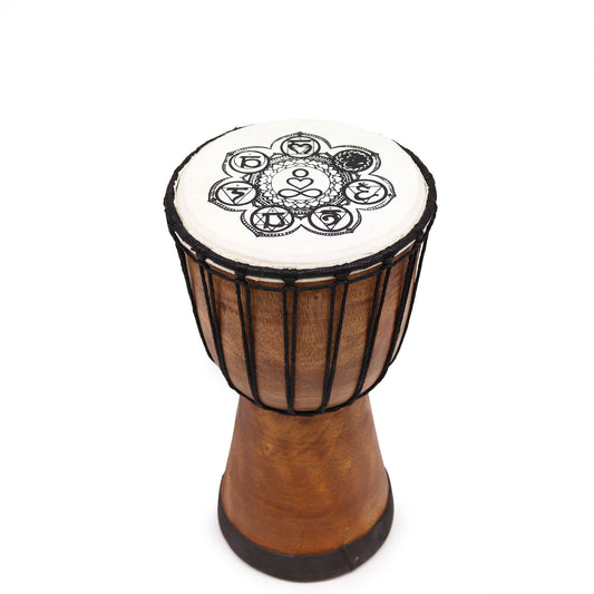 Chakra Wide Top Djembe Drum - 30cm